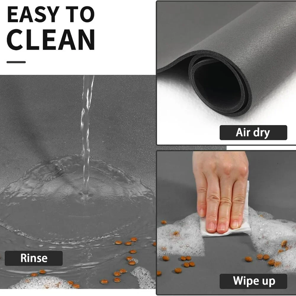 Pet Feeding Mat - Absorbent Dog Mat for Food and Water, No Stains Cat Bowl Mat,